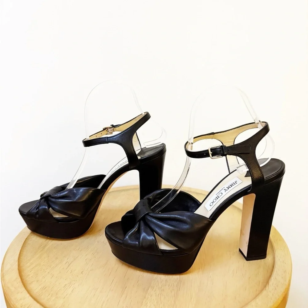 New Jimmy Choo Heloise Nappa Platform Heel